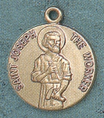 St. Joseph The Worker 14kt Medal 