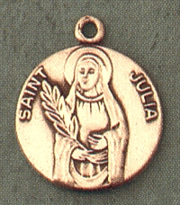 St. Julia 14kt Gold Medal 