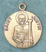 St. Justin 14kt Gold Medal 
