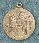 St. Luke 14kt Gold Medal 