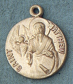 St. Matthew 14kt  Gold Medal 