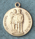 St. Michael Police 14kt Gold Medal