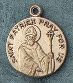 St. Patrick 14kt Gold Medal 