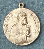 St. Peter 14kt Gold Medal 