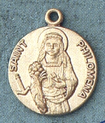 St. Philomena 14kt Gold Medal
