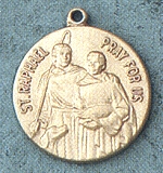 St. Raphael 14kt Gold Medal 