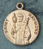 St. Raymond 14kt Gold Medal 