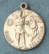 St. Sebastian 14kt Gold Medal 
