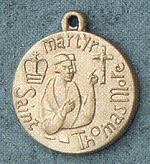 St. Thomas More 14kt Gold Medal 