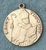 St. Timothy 14kt Gold Medal 