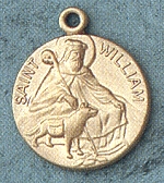 14kt St William Medal