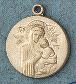 O.l. Of Perpetual Help 14kt Gold Medal 