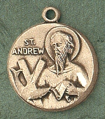 St. Andrew 14kt Gold Medal 1 In.