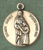 St. Anne 14kt Gold Medal 1 In.
