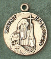 St. Brendan 14kt Gold Medal 1 In.
