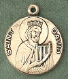 St. David 14kt Gold Medal 1 In.