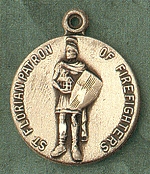 St. Florian/Firefighter 14kt Medal 1 In.