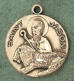 St. Jason 14kt Gold Medal 1 In.
