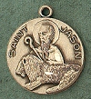 St. Jason 14kt Gold Medal 1 In.