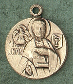 St. John the Evangelist 14kt Medal 1 In.