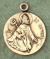 St. Kevin 14kt Gold Medal 1 In.