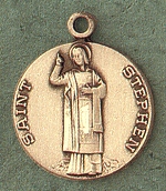 St. Stephen 14kt Gold Medal 1 In.