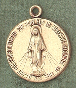 Miraculous 14kt Gold Medal 1 In.