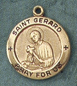 St. Gerard 14kt Gold Medal 5/8In.
