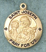 St. Joseph 14kt Gold Medal 5/8 In.