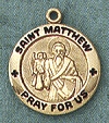 St. Matthew 14kt Gold Medal 5/8 In.