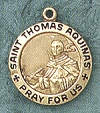 St. Thomas Aquinas 14kt Medal 5/8 In.