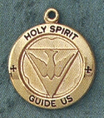 Holy Spirit 14kt Gold Medal 5/8 In.