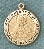 Scapular 14kt Gold Medal 5/8 In.