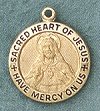Scapular 14kt Gold Medal 5/8 In.