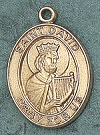 St. David 14kt Gold Oval Medal 1 In.