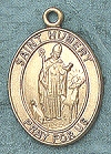 St. Hubert 14kt Gold Oval Medal 1 In.