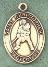 St. Christopher Lacrosse Gold Filled Medal
