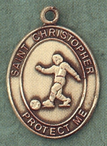 St. Christopher Soccer Gold Filled Medal