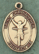 St. Christopher Track Gold Filled Medal