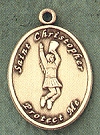 Lady's St. Christopher Cheerleading Gold Filled Medal