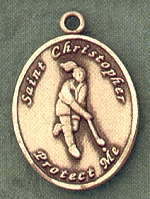Lady's St. Christopher Field Hockey Gold Filled Me
