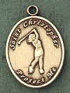 Lady's St. Christopher Golf Gold Filled Medal
