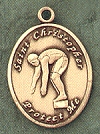 Lady's St. Christopher Swimming Gold Filled Medal