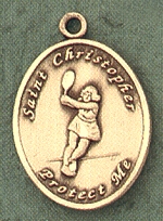 Lady's St. Christopher Tennis Gold Filled Medal
