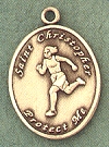 Lady's St. Christopher Track Gold Filled Medal