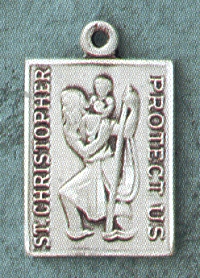 Rectangular St. Christopher Medal