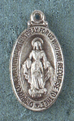 Miraculous Medal 5/8 In.Sterling