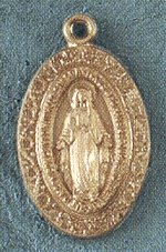 Ornate Gold Filled Miraculous Medal 7/8 In.