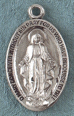 Large 1 1/16 In. Sterling Miraculous Medal