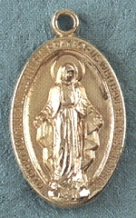 Large 1 1/16 In. Gold Filled Miraculous Medal